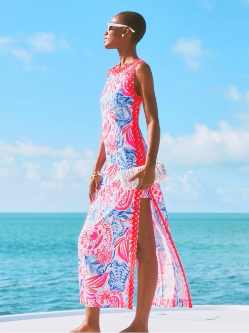 NWT Lilly Pulitzer Resort White Sun Sea Sand Sadie Maxi Romper - Size 6